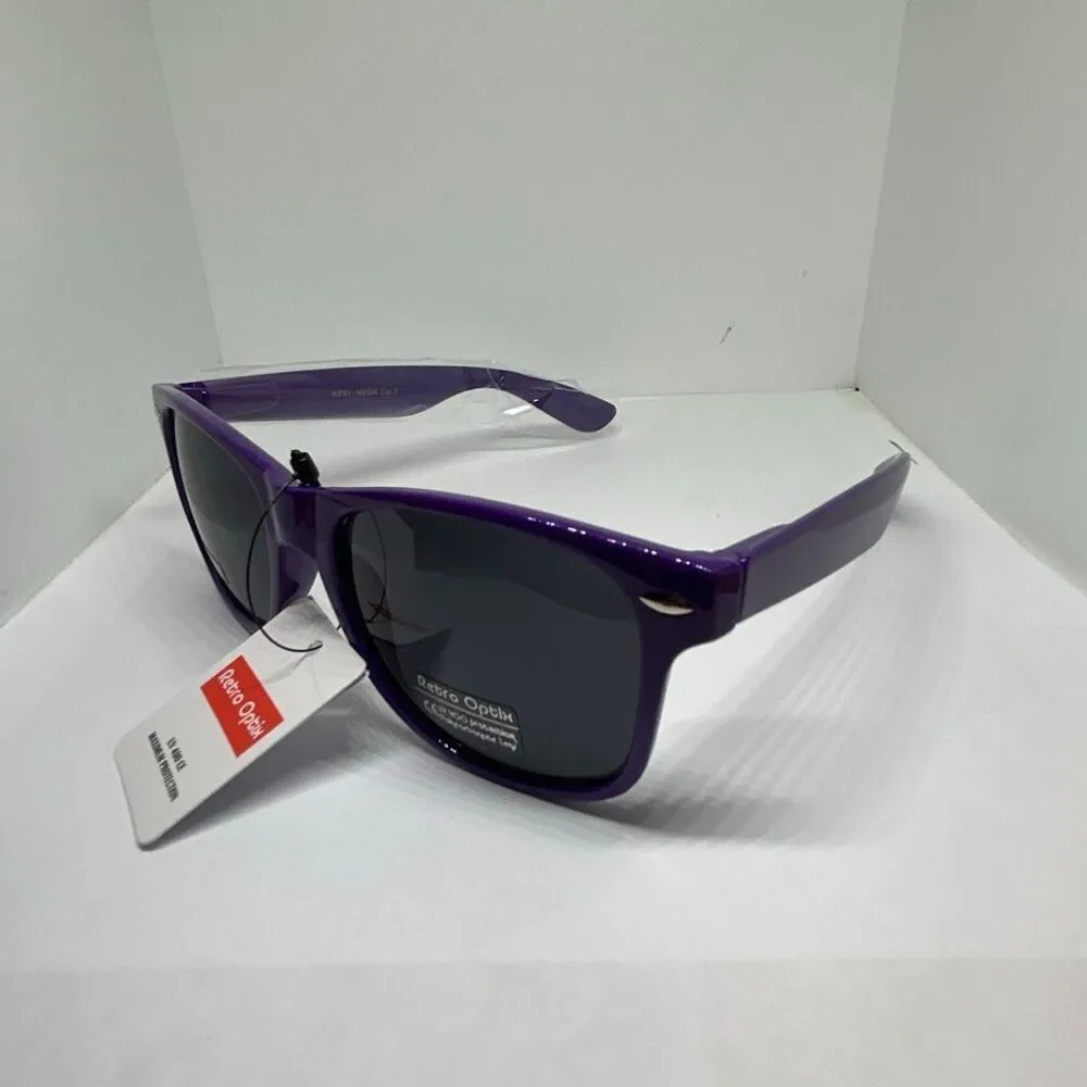 Retro Optix Purple Flex Fit Sunglasses UV400 Smoke Lens Lightweight